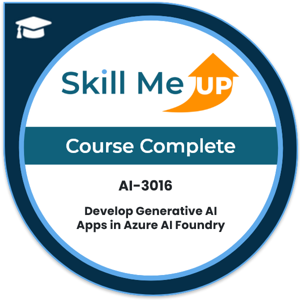 AI-3016: Develop Generative AI Apps in Azure AI Foundry Portal   Badge